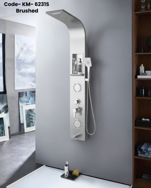 5 in 1 Shower Panel (KM- 6231S Brushed)